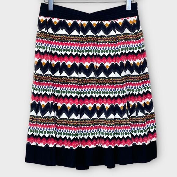 Anthropologie Dresses & Skirts - ANTHROPOLOGIE FEI pleated boho print skirt black & red pattern size 2